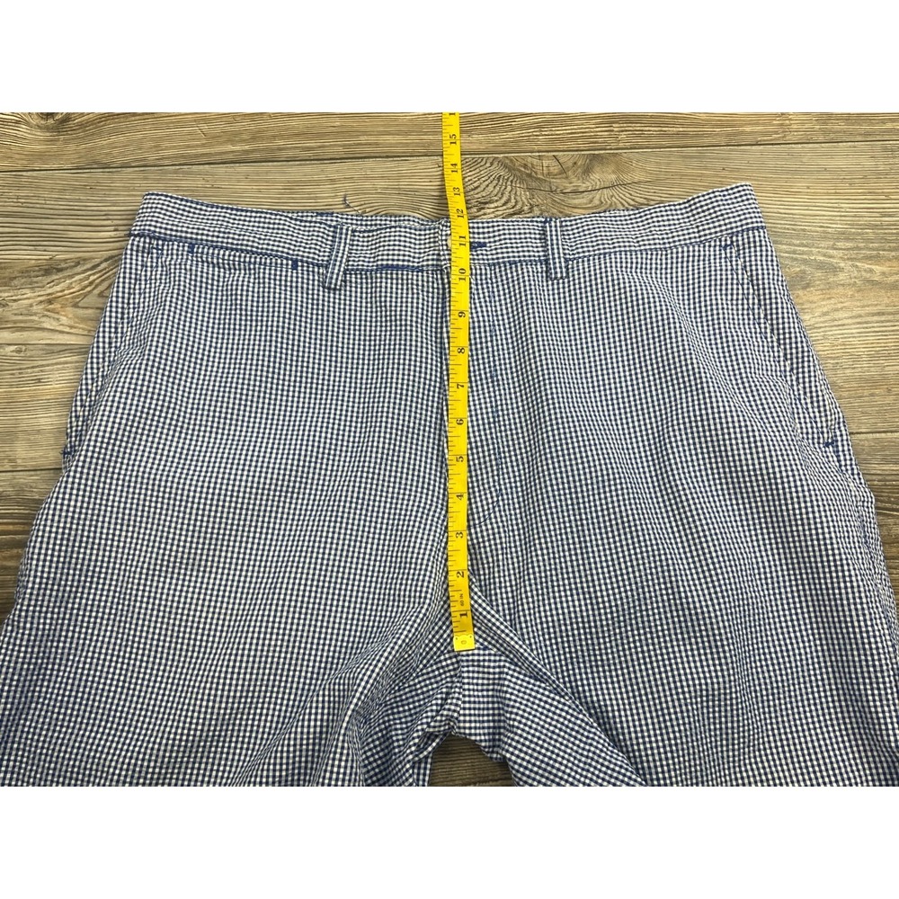 VTG Polo Ralph Lauren Shorts Prospect Seersucker Men 35 Blue Gingham Paid Golf - Picture 6 of 9